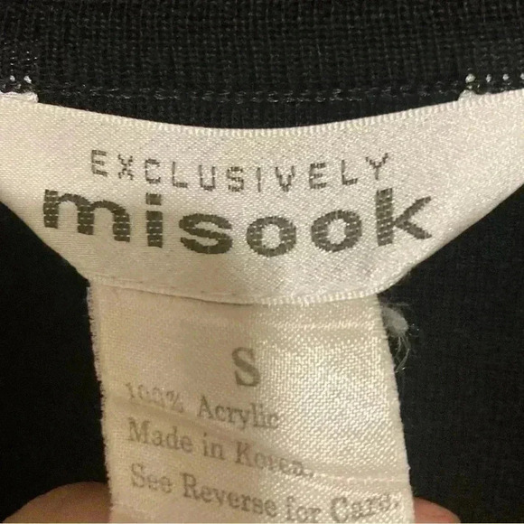 Exclusively Misook Women’s Blazer Sweater Jacket Black Sz. S - Picture 4 of 4